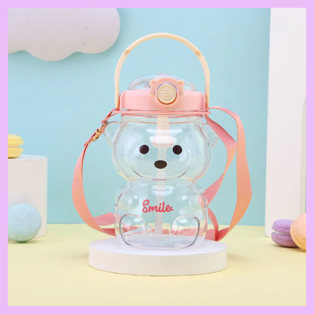 Teddy Bear Water Bottle Plastic 1000 ml