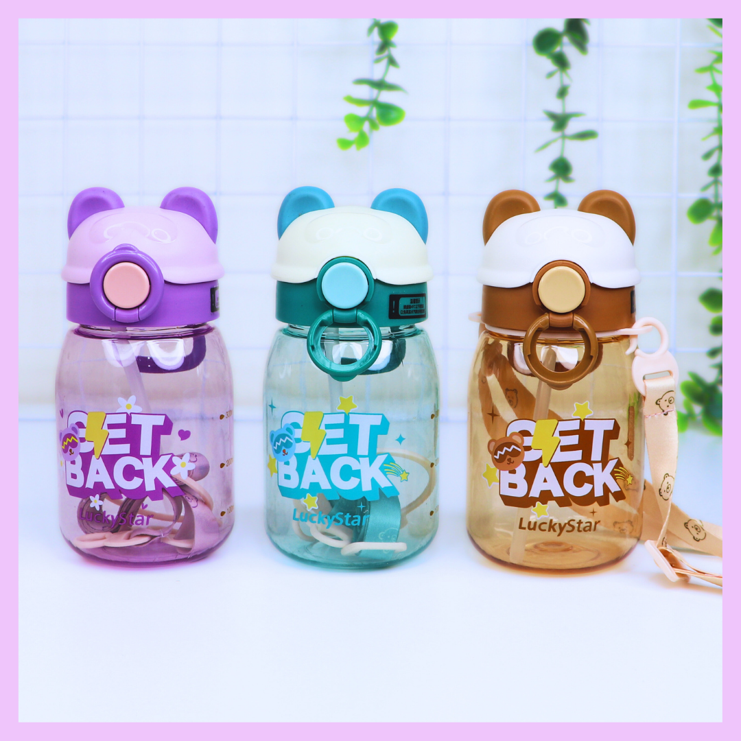 Cute Water Bottle 500 ml - Set Back