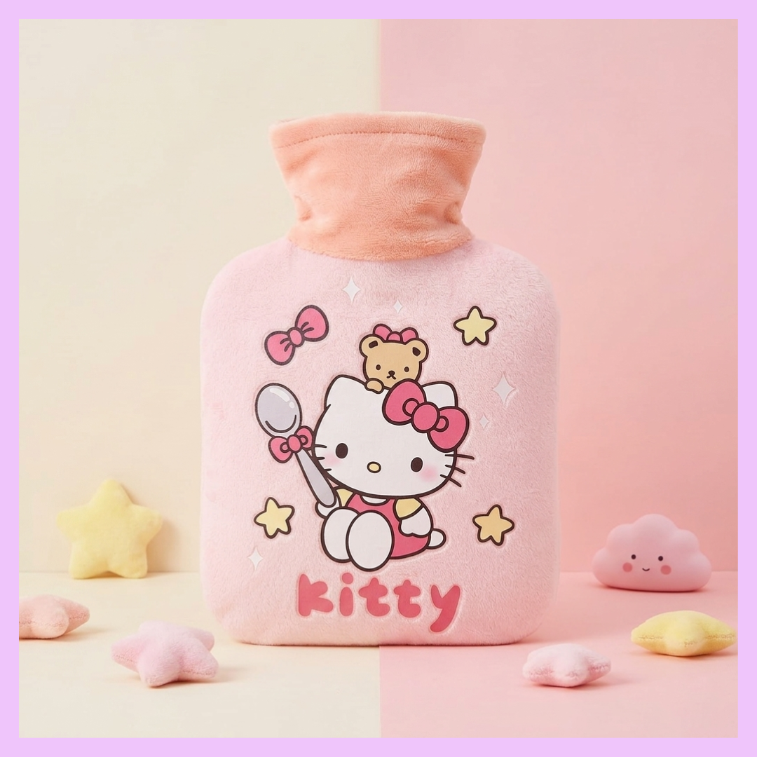 Hello Kitty Plush Hot Water Bottle 400ml Cute Gift for Girls