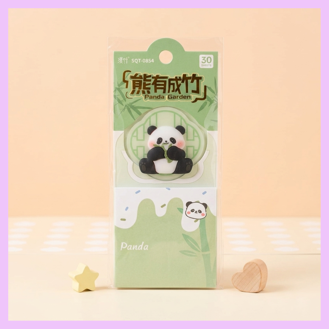 Panda Sticky Notes – Cute Kawaii Panda Memo Pad (30 Sheets)