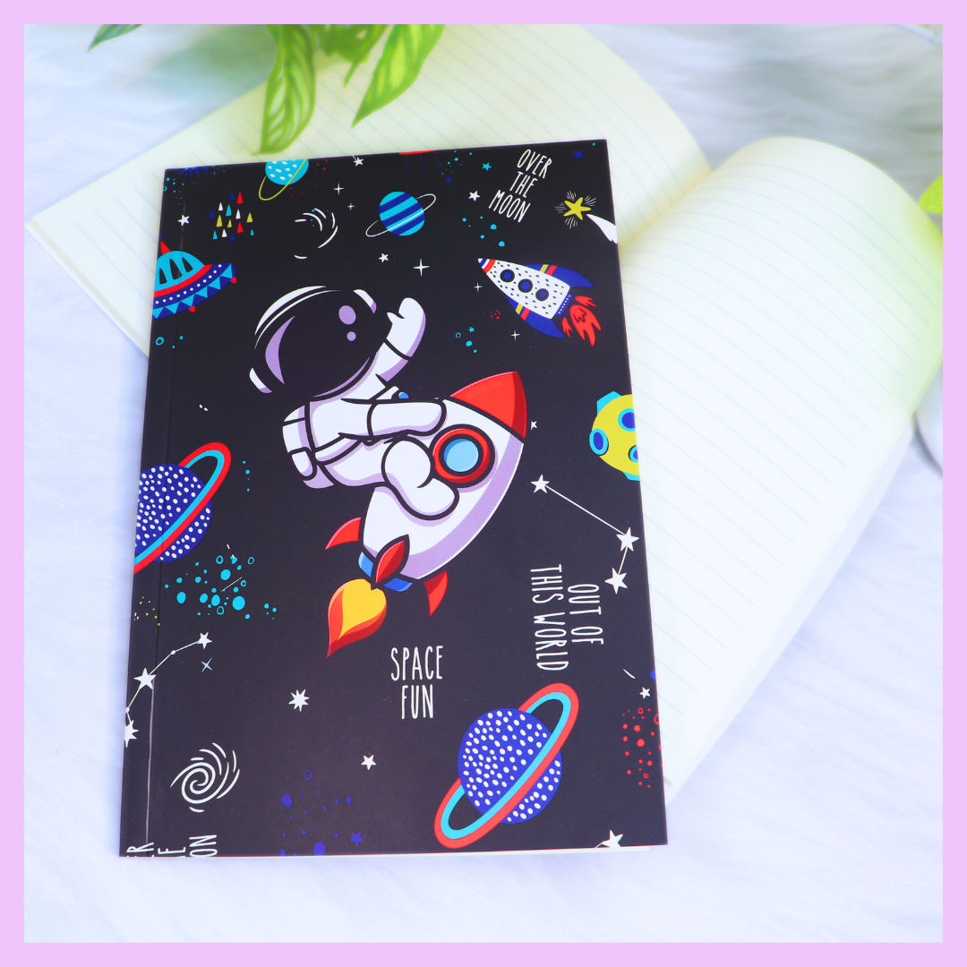 Quirky Print Slim Diary -Space Theme