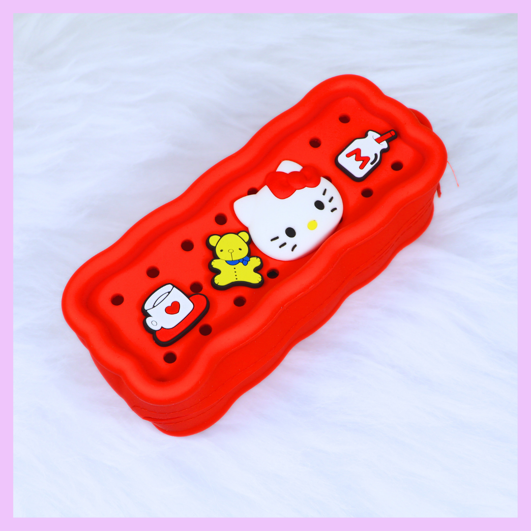 Silicone Pencil Pouch Croc Inspired