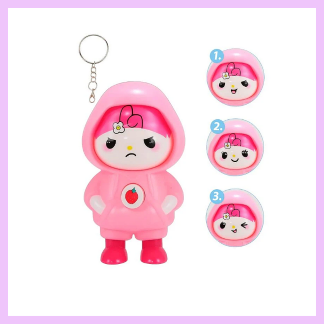 Face changing keychain