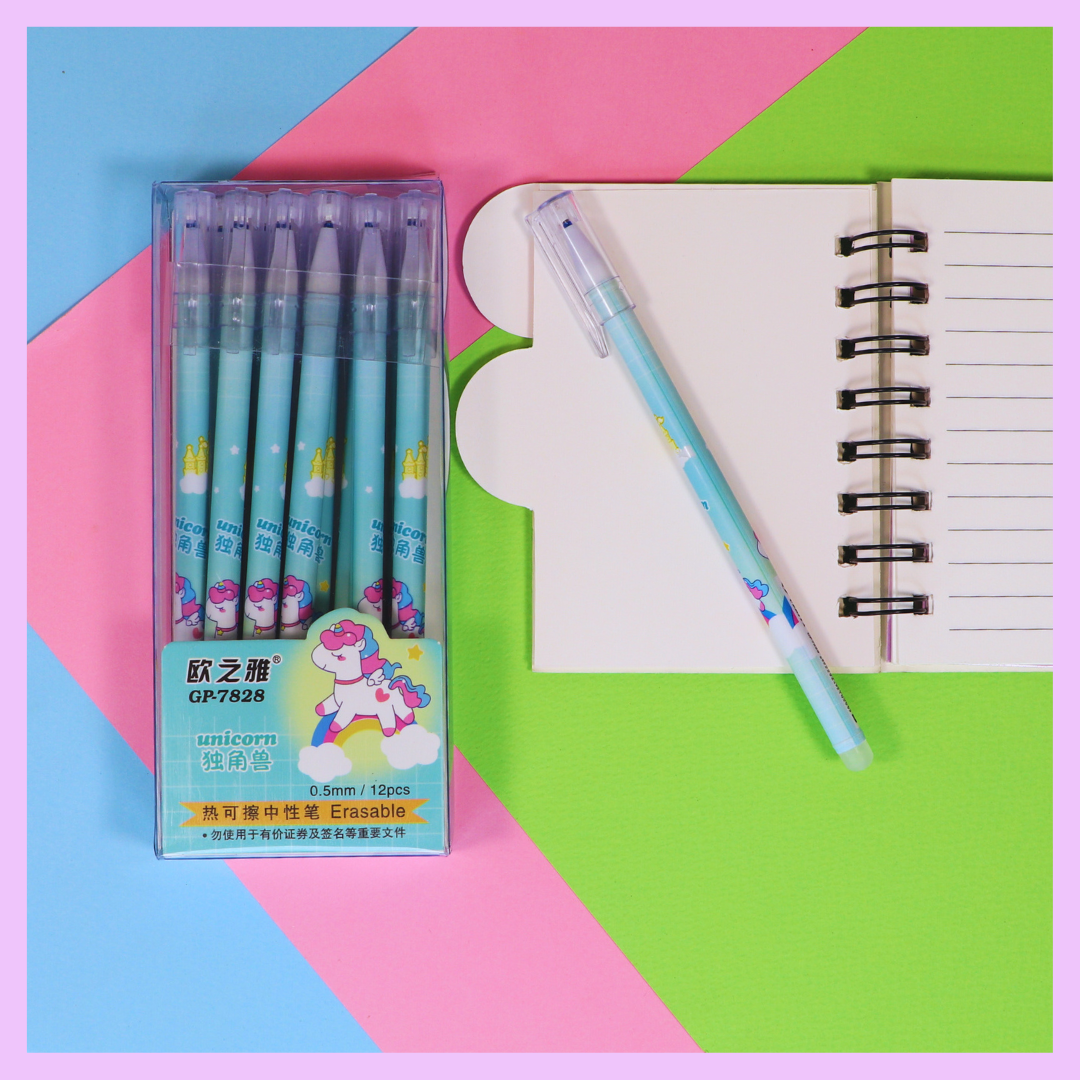 Unicorn Erasable Pen (Set of 12)