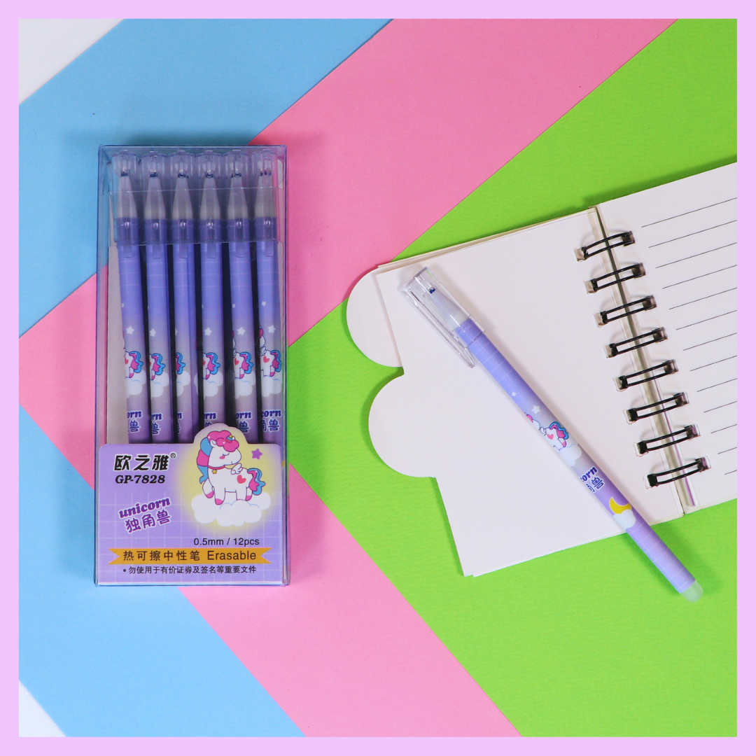 Unicorn Erasable Pen (Set of 12)