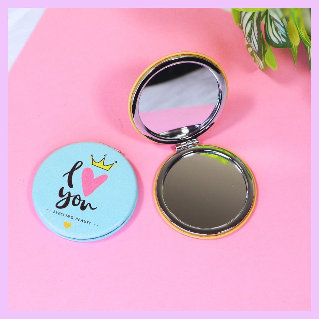 Compact Pocket Mirror Round Queen