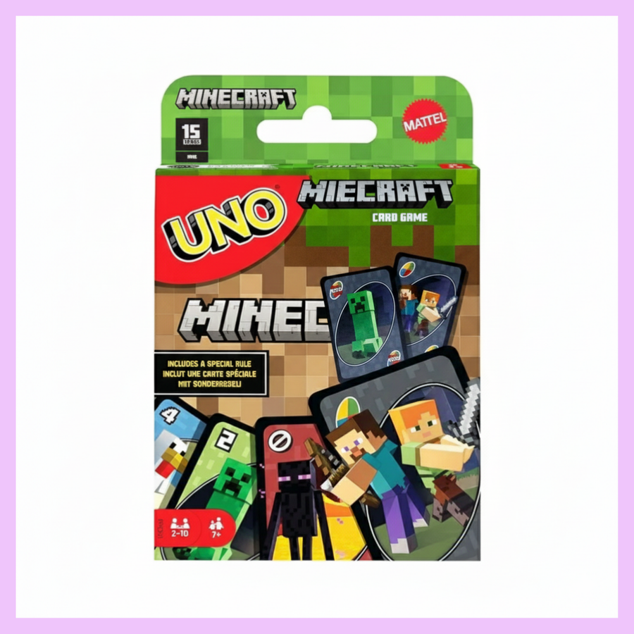 UNO Minecraft Edition card game packaging