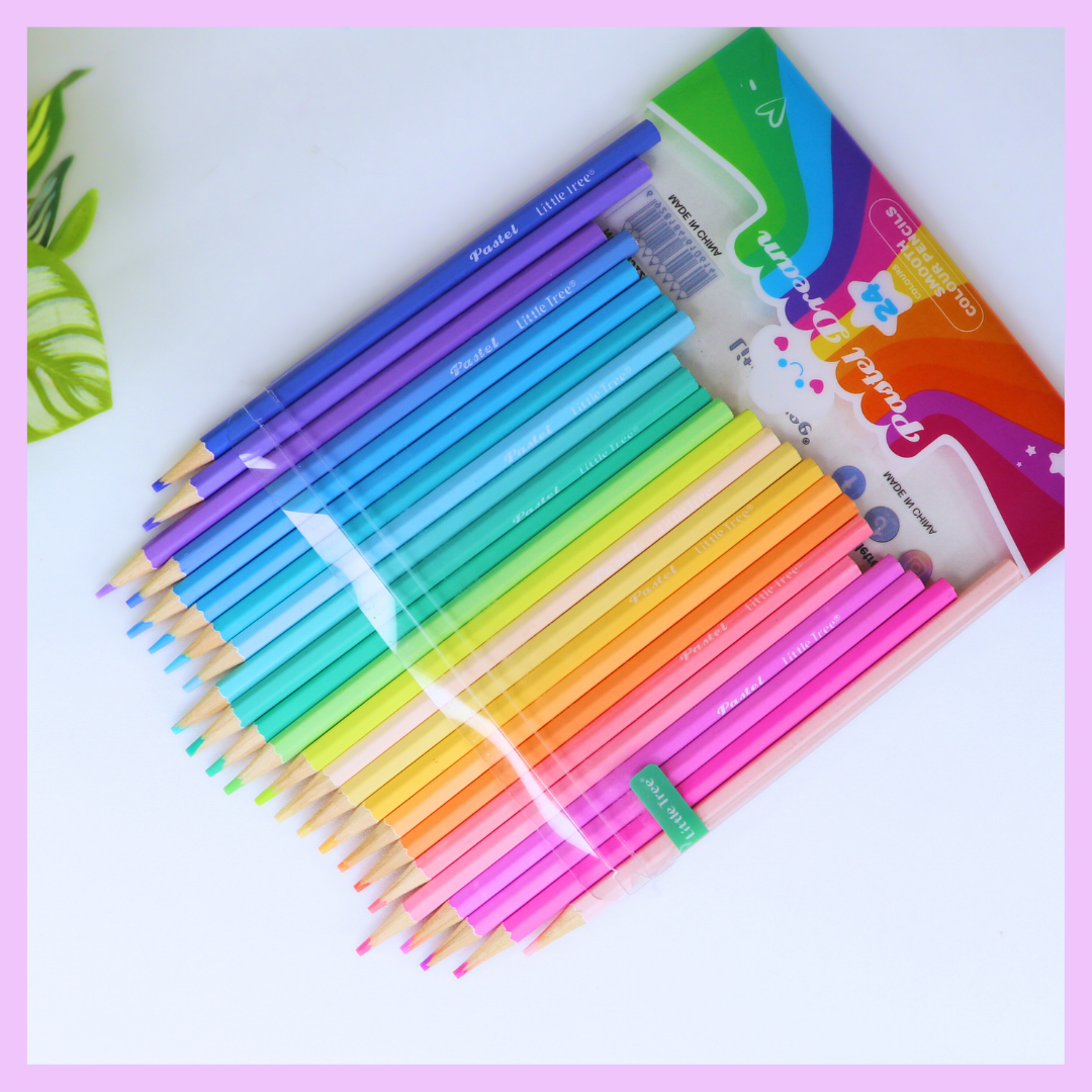 24-piece pastel colour pencil set alternate view