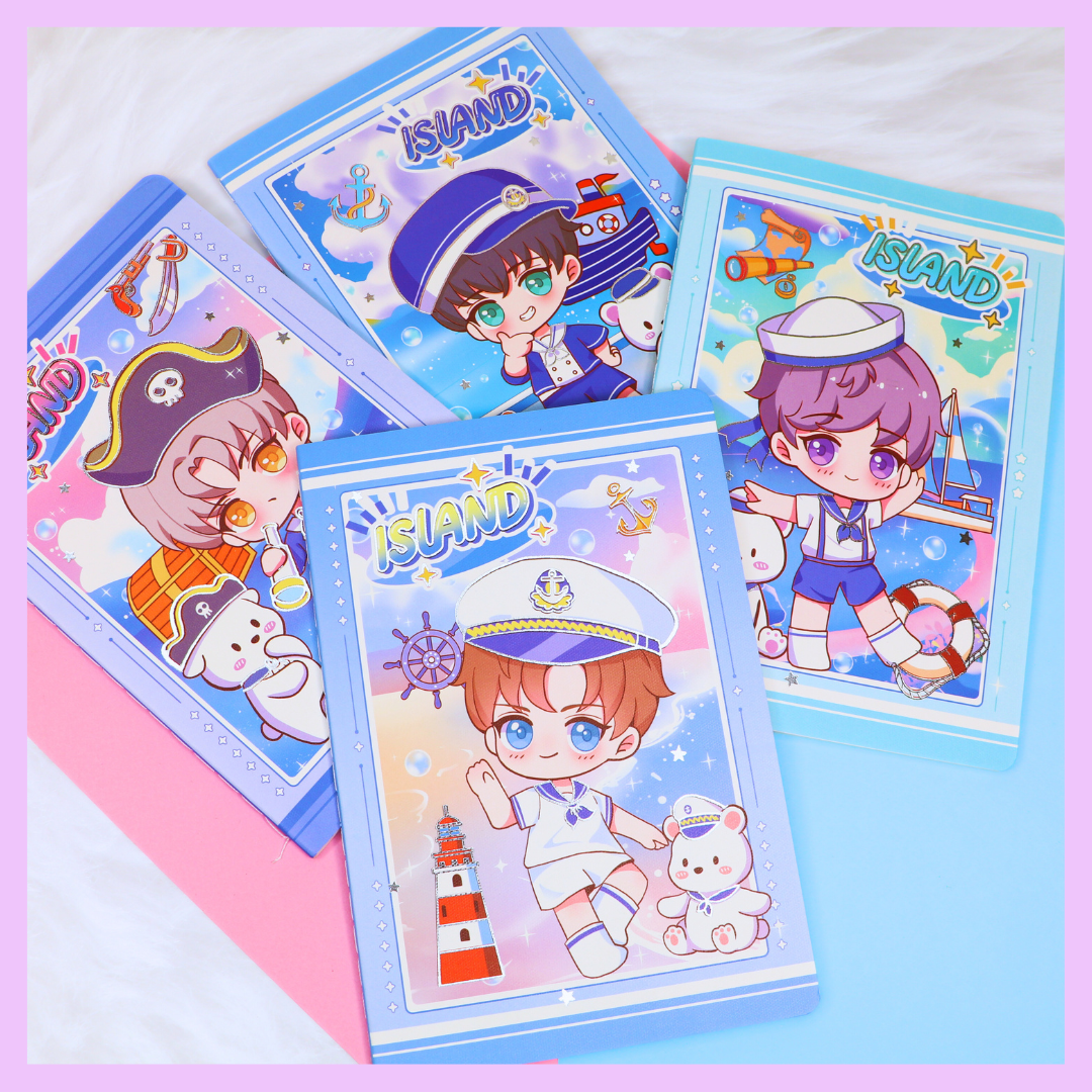 Kawaii island-themed notebook