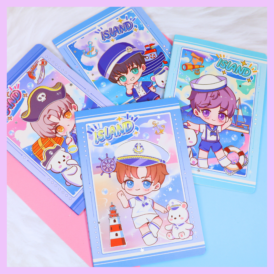 Kawaii island-themed notebook