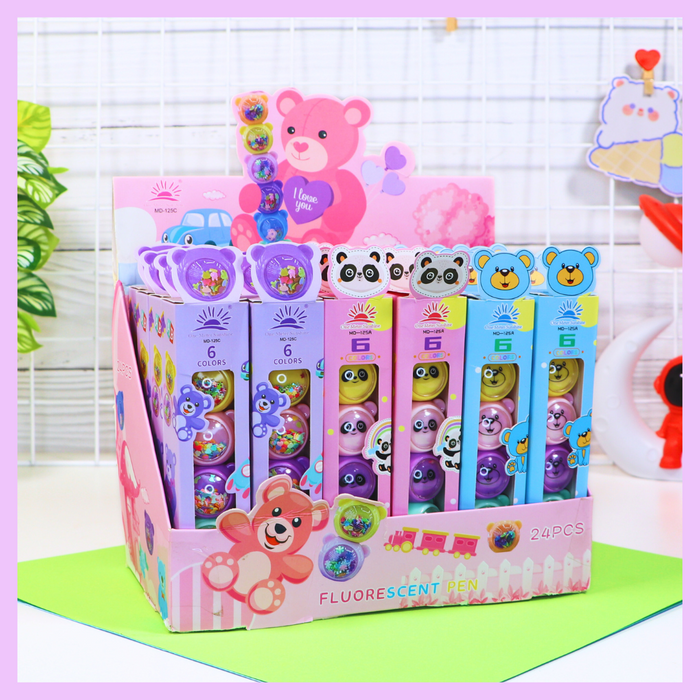 Six-piece cute highlighter set alternate arrangement