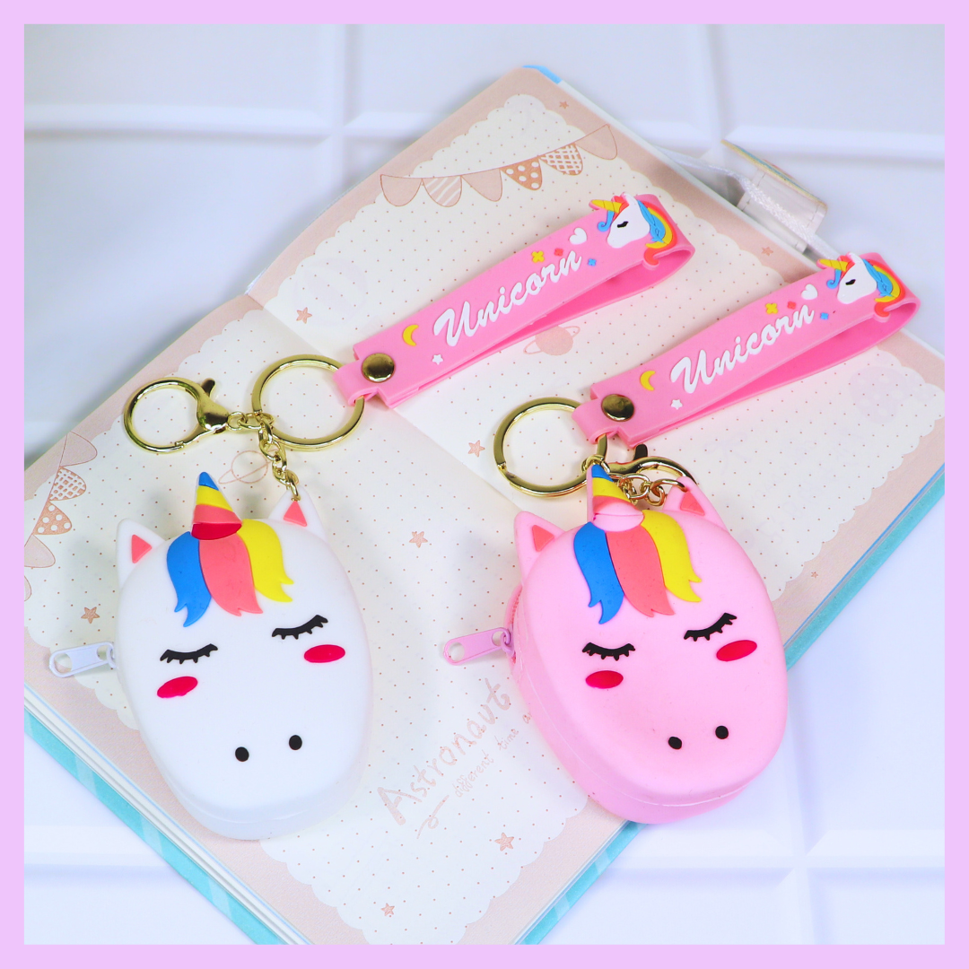 Cute silicone unicorn coin pouch