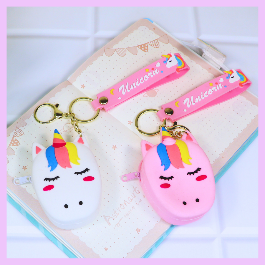 Cute silicone unicorn coin pouch