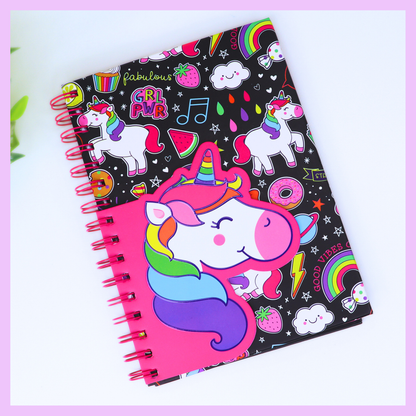 Unicorn A5 spiral diary