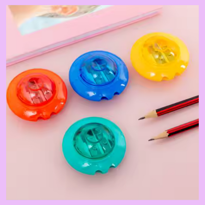 UFO pencil sharpener in assorted colours