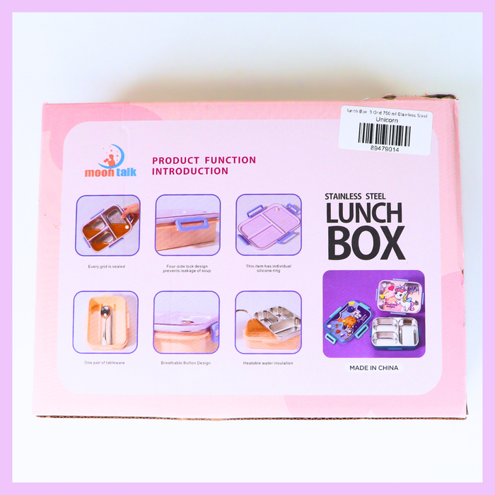 750 ml three compartment lunch box