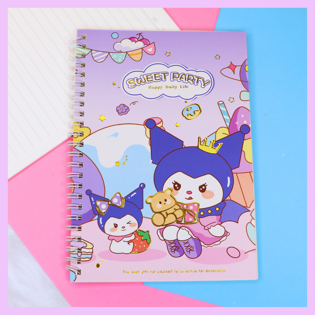 Kuromi Sanrio spiral notebook