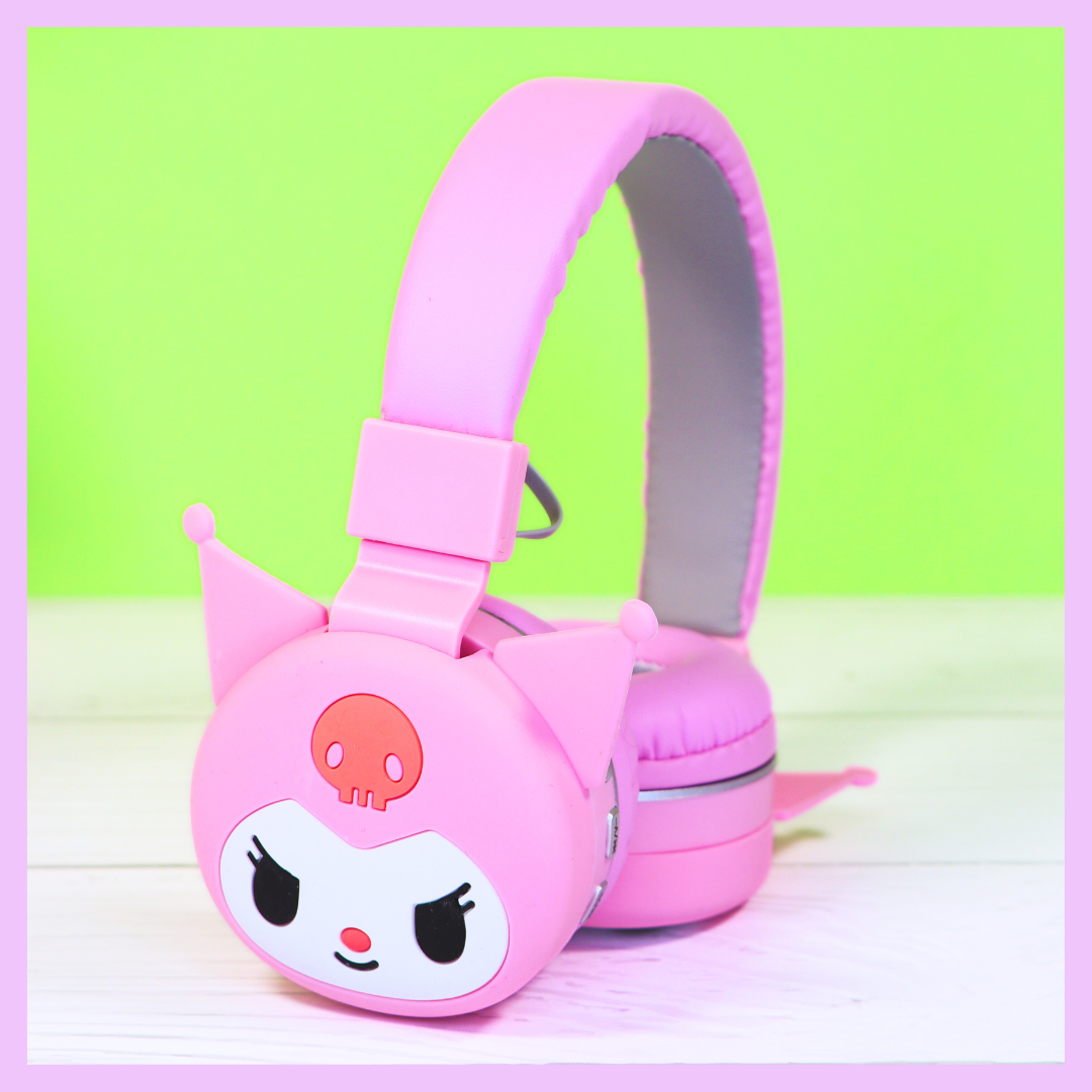 Pink Kuromi wireless headphones