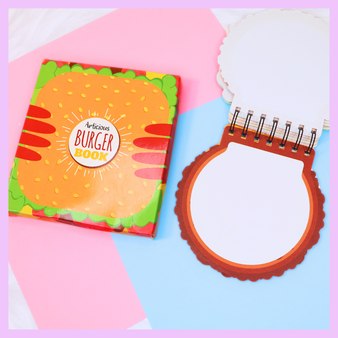 Burger spiral notebook additional cover design