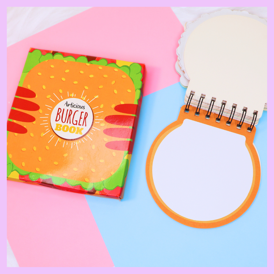 Burger spiral notebook alternate design