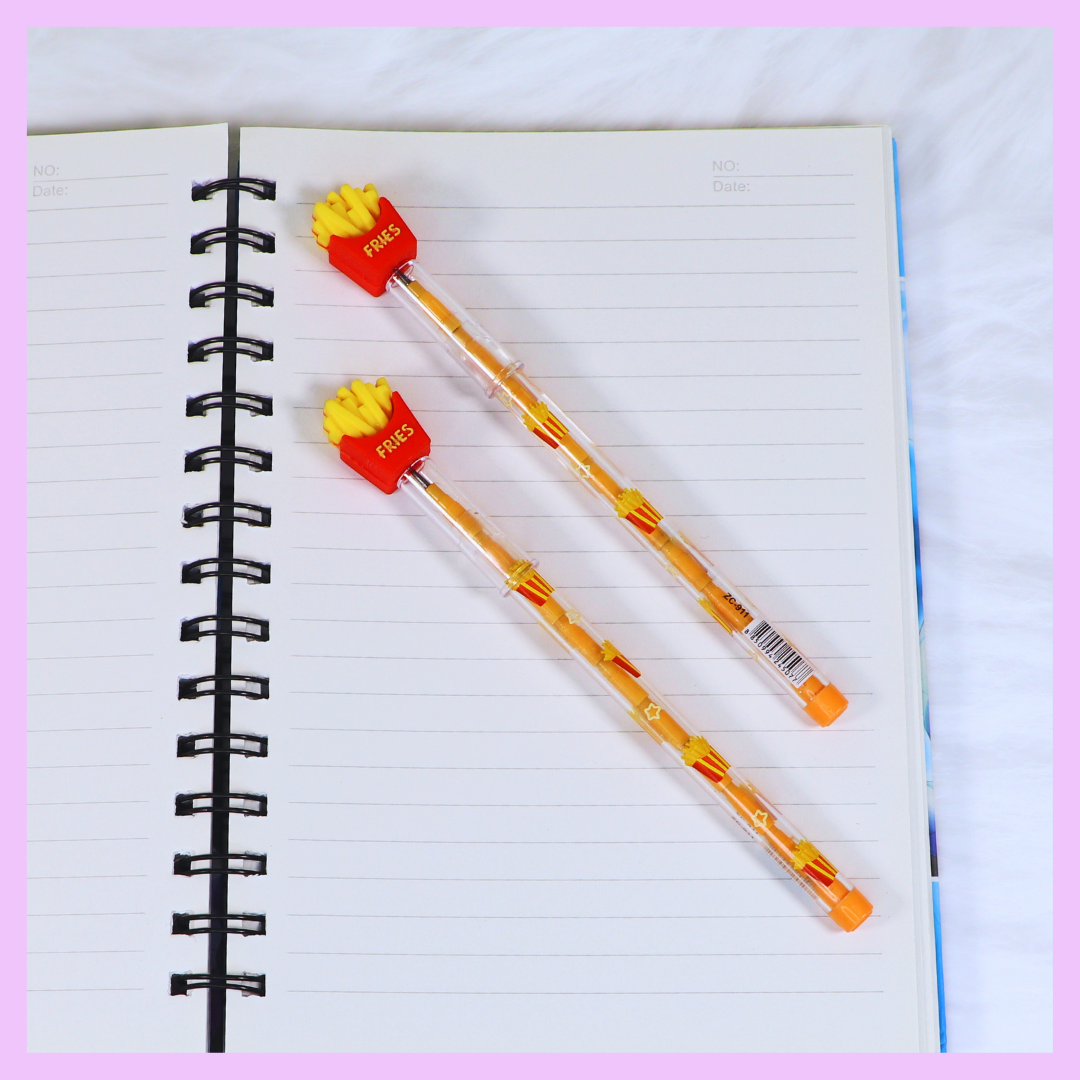 French fries themed push pencil