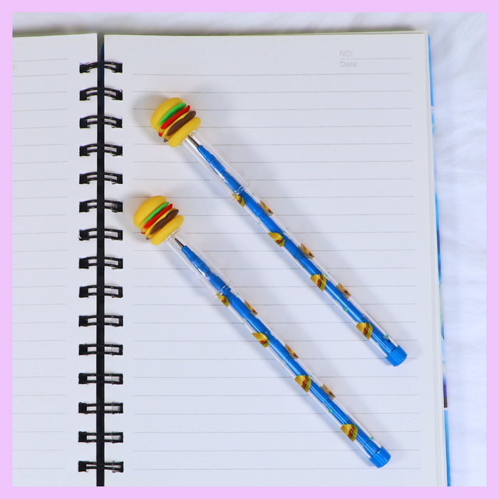 Burger themed push pencil