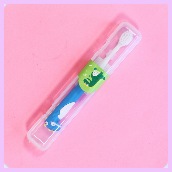 Blue dinosaur toothbrush