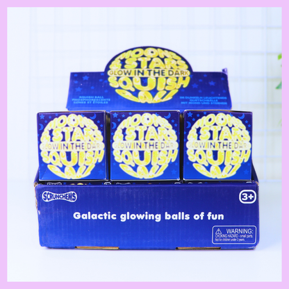 Moons and Stars Glow in the dark Squish Ball