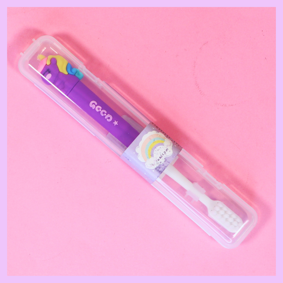 Purple unicorn toothbrush