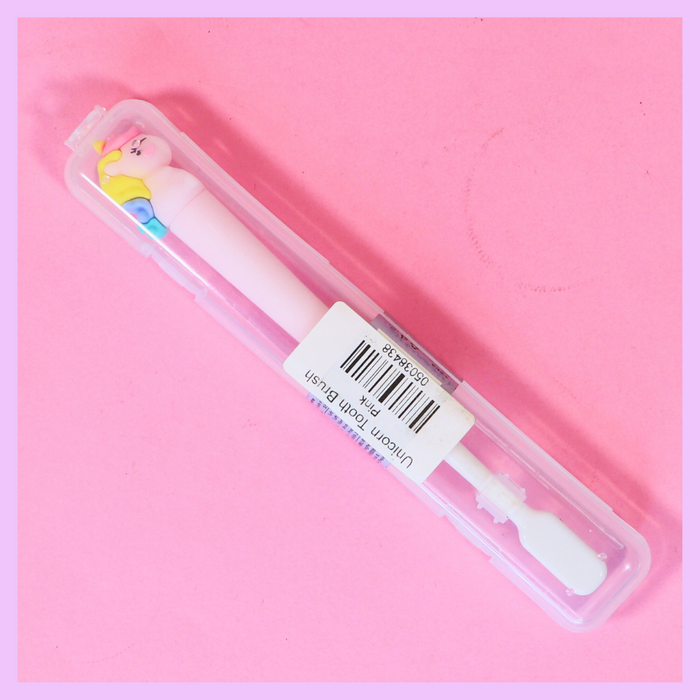 Pink unicorn toothbrush