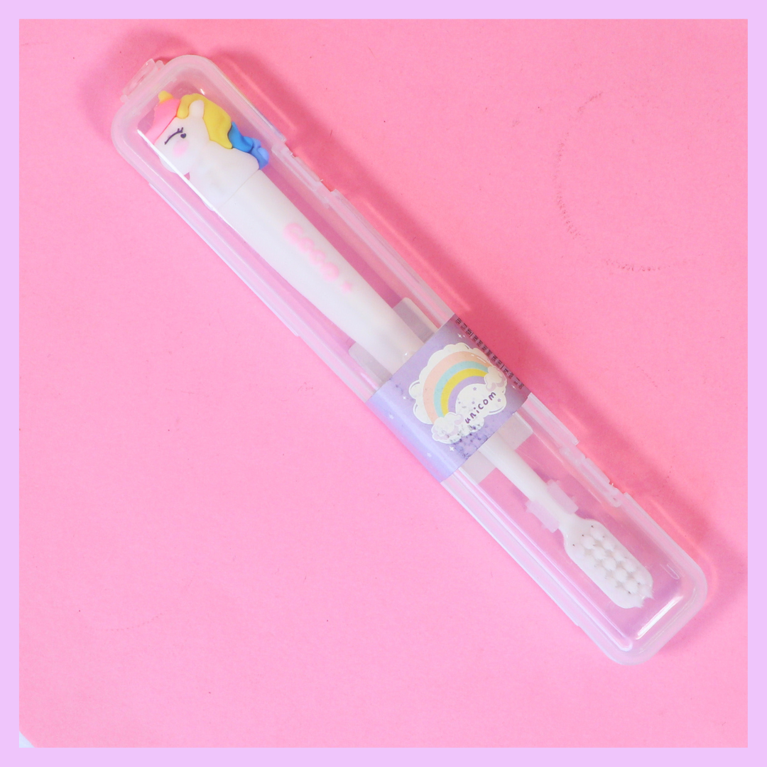 White unicorn toothbrush