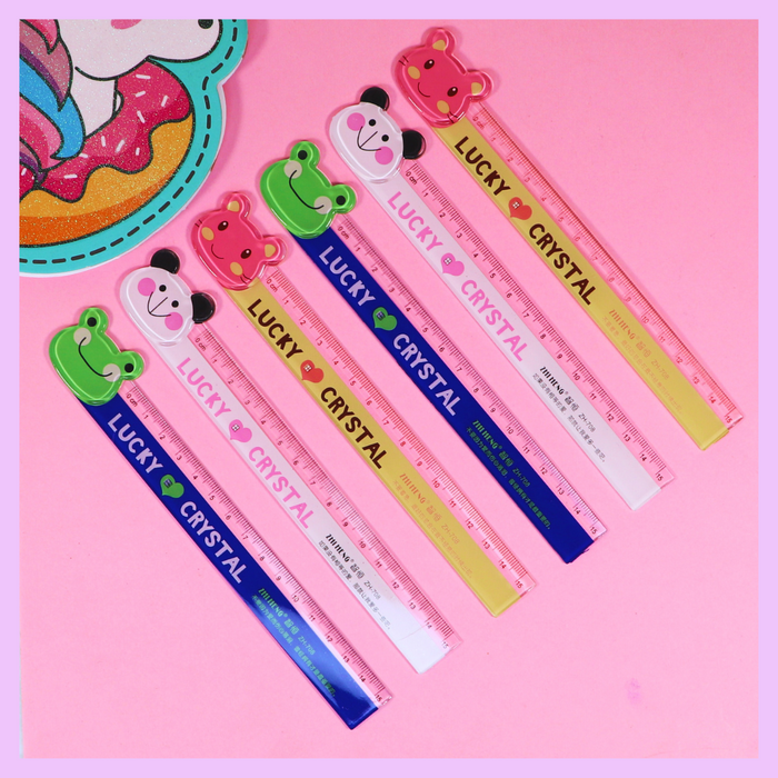 15 cm lucky crystal ruler for kids stationery