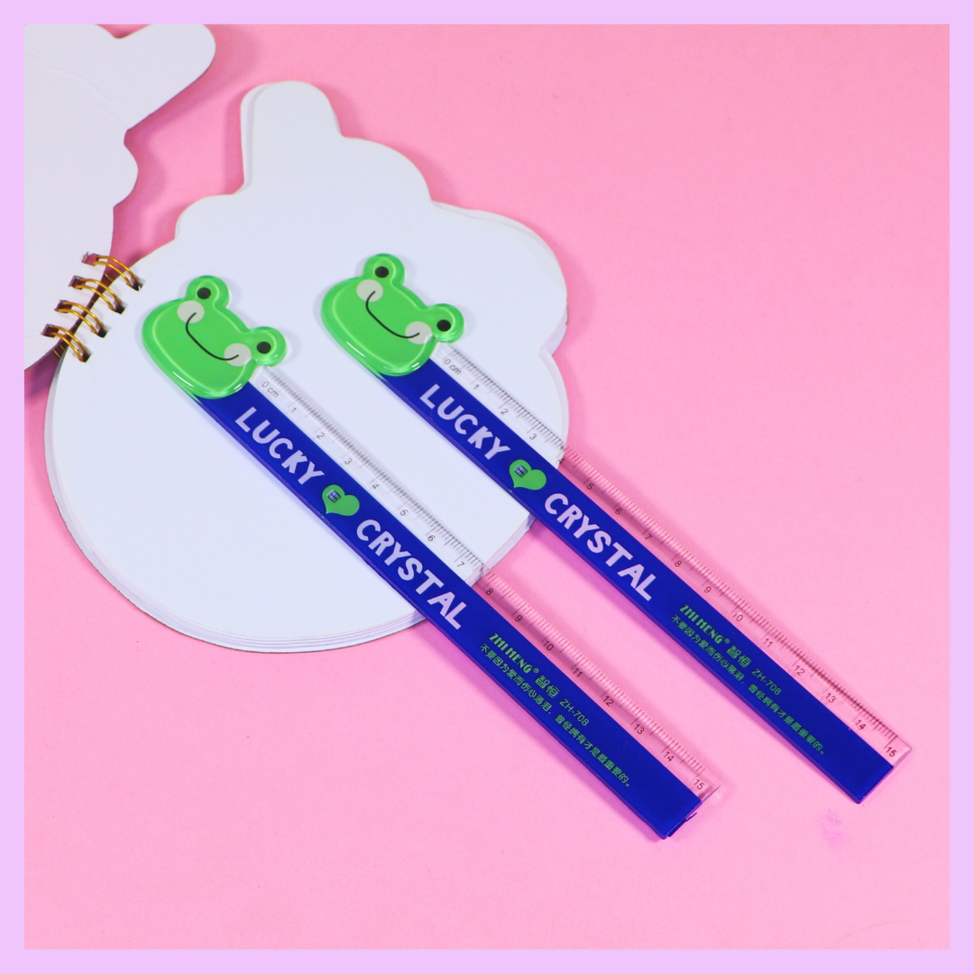 15 cm lucky crystal frog ruler