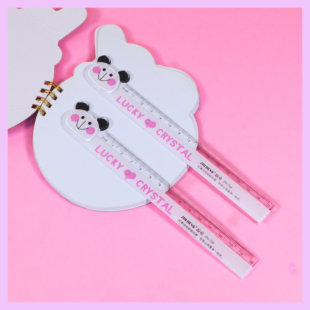 15 cm lucky crystal panda ruler