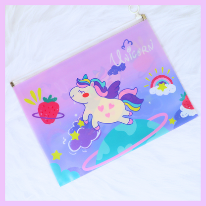 Unicorn A4 File Folder Colored