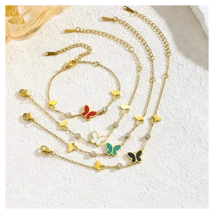Butterfly anti tarnish bracelet