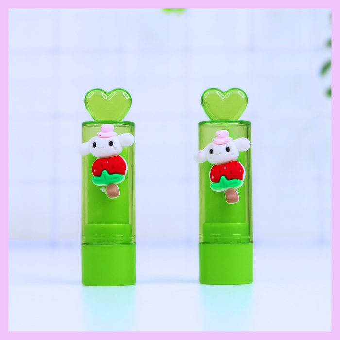 Green kawaii lip balm