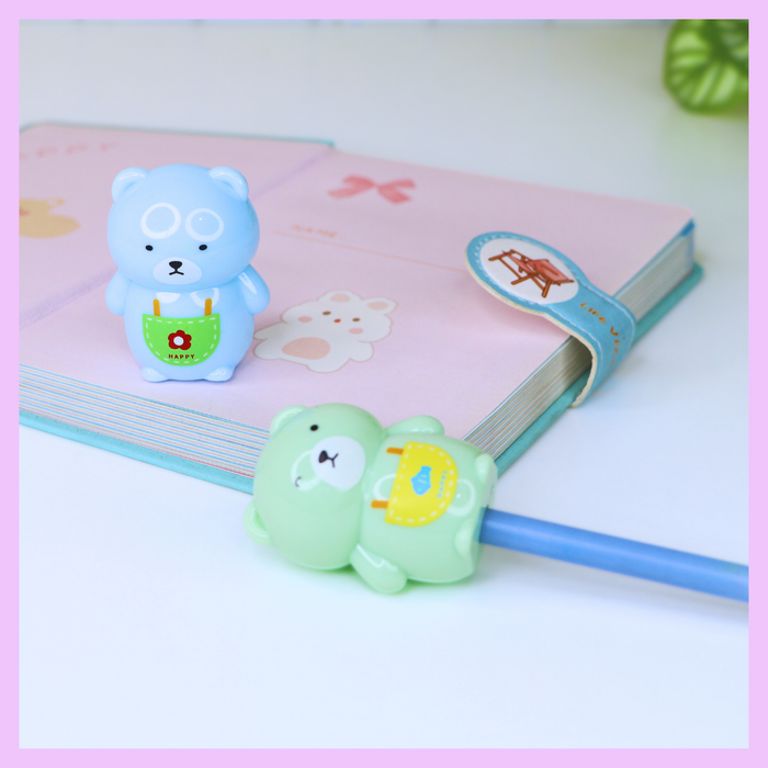 Light blue bear sharpener