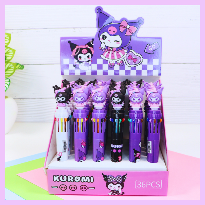 Kuromi multicolor ball pen for school stationery