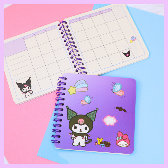 Sanrio spiral diary - purple Kuromi design