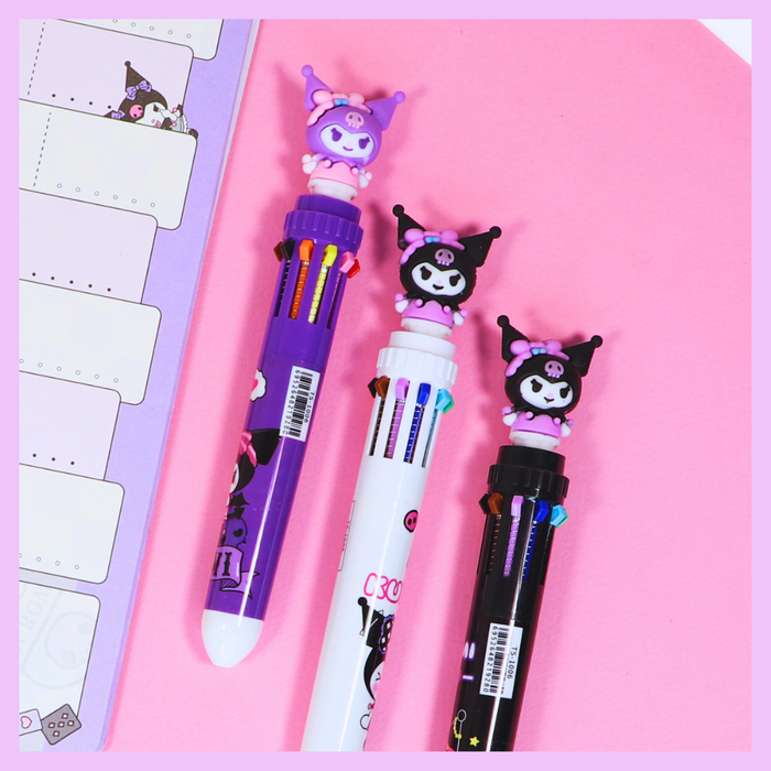 Kuromi multicolor ball pen character design