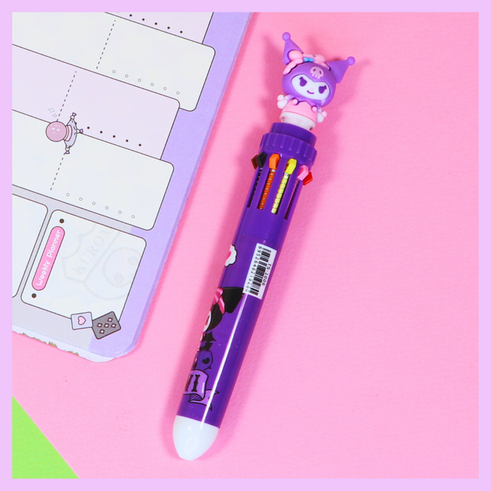 Purple Kuromi multicolor ball pen