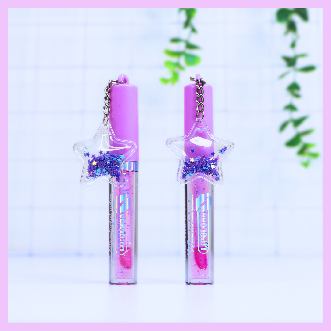 Purple kawaii lip gloss