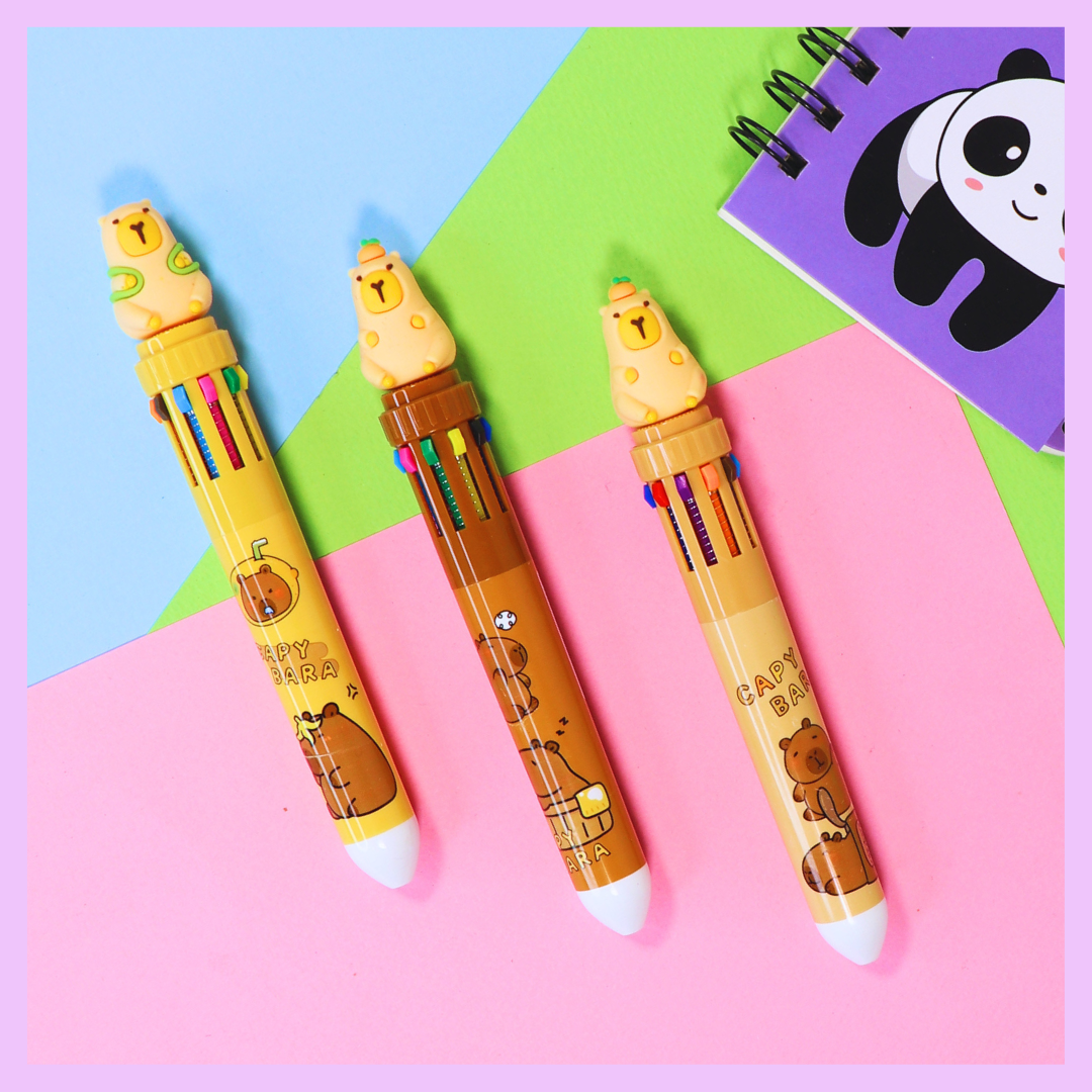 Cappy Bara multicolor ball pen character design