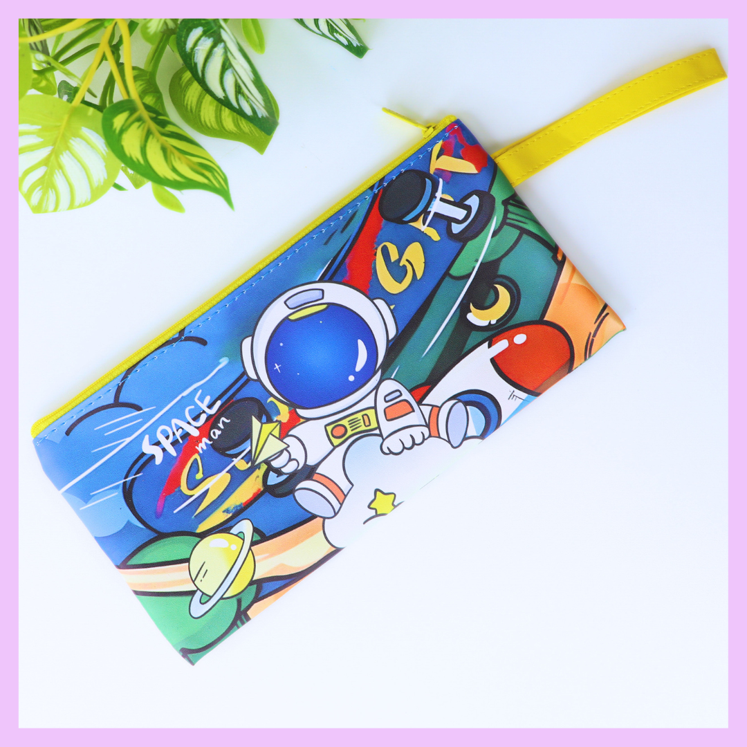 Astronaut rocket zipper bag
