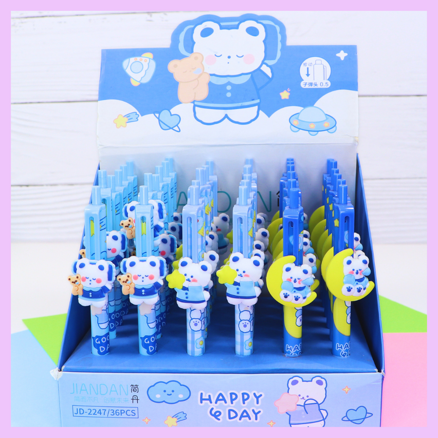 Blue slider pens - main product view
