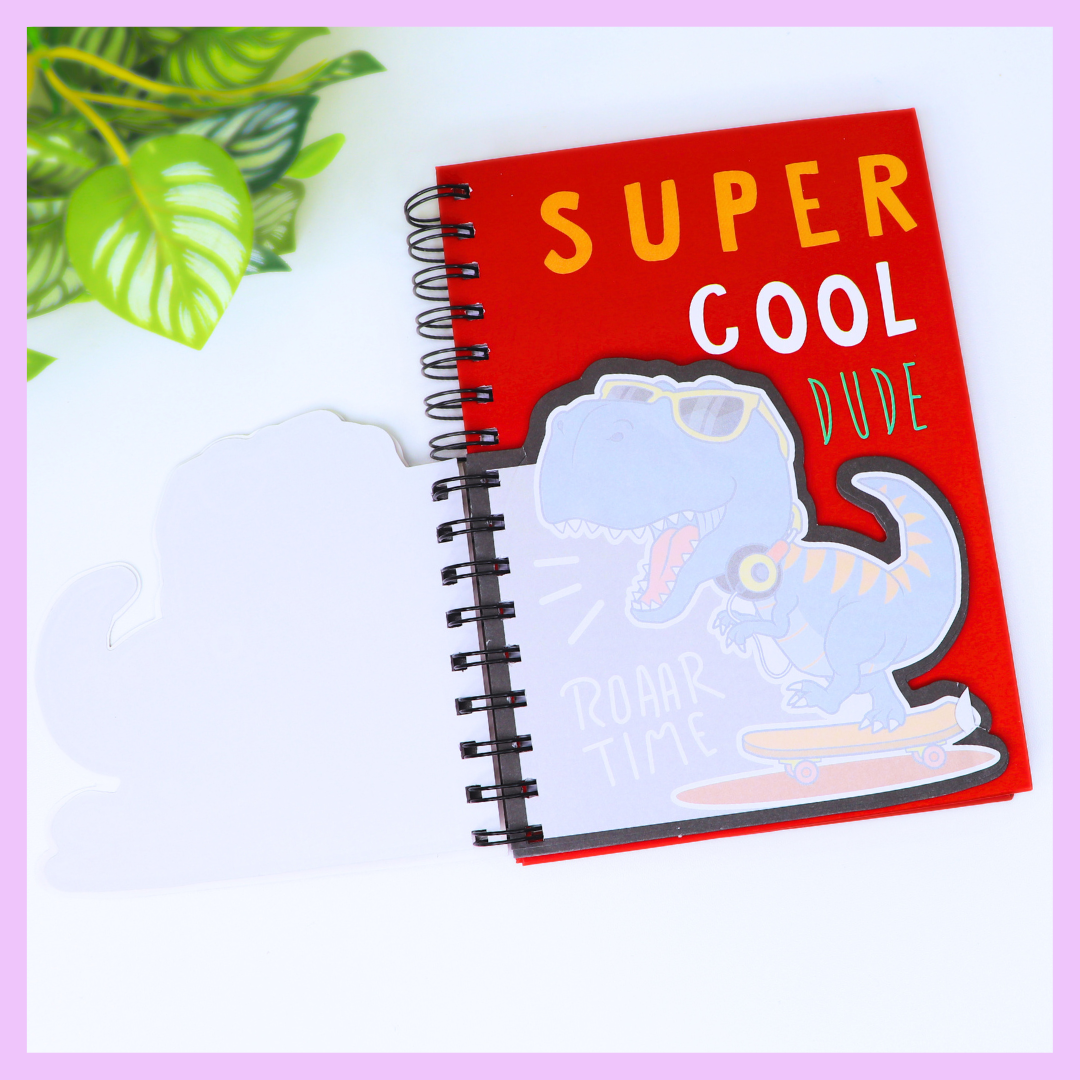 Dinosaur spiral diary interior