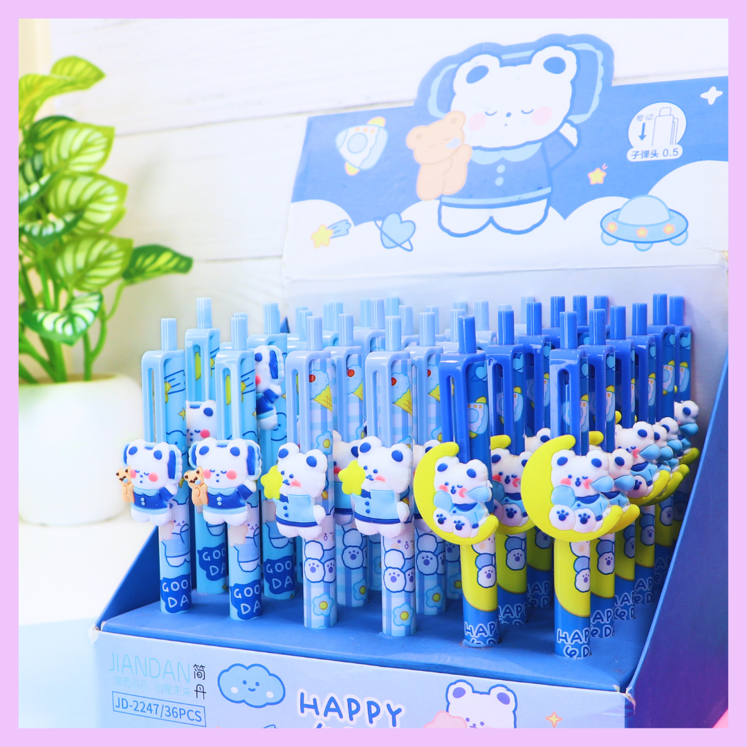 Blue slider pens - alternate view
