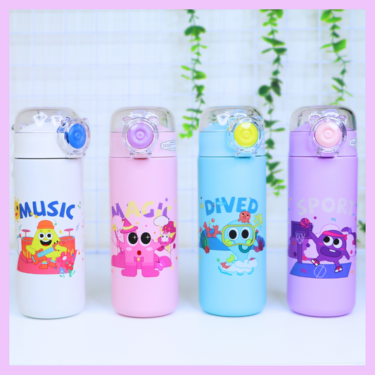 Cute Steel Water Bottle - 500ml