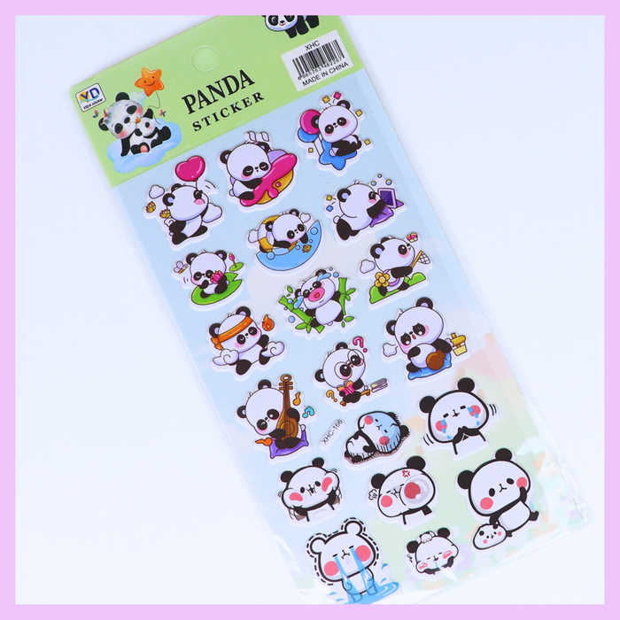 Panda character stickers